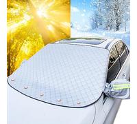 KEELYY Couverture Pare-Brise Avant Voiture 5 Magnétique Bache Pare Brise Protege Pare Brise Givre, Universelle Protection Pare Brise Contre Soleil, Givre, Gel, Neige, Poussière 145 x 115 cm Repliable