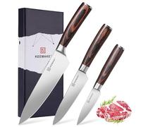 KEEMAKE Couteaux de Cuisine Set Professionnel en Acier Inoxydable, Couteau Cuisine Office Chef Universel Multifonction pour Viande Légume Restaurant