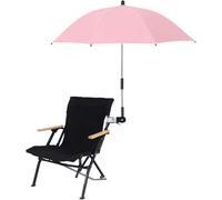 KEEMEN Parapluie de Chaise avec Pince Clip Portable sur Parapluie pour Chaises de Plage Patio Extérieur Poussette Fauteuils Roulants Chariots de Golf(Rose)
