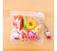 Keen Brook-Gomme À Crayon Kawaii En Caoutchouc,Fournitures Scolaires Et De Bureau,Cadeau Pour Enfants,Gâteau Aux Fruits,Joli Dinosaure,1 Sac - Type Cake