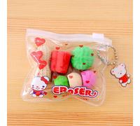 Keen Brook-Gomme À Crayon Kawaii En Caoutchouc,Fournitures Scolaires Et De Bureau,Cadeau Pour Enfants,Gâteau Aux Fruits,Joli Dinosaure,1 Sac - Type Vegetable