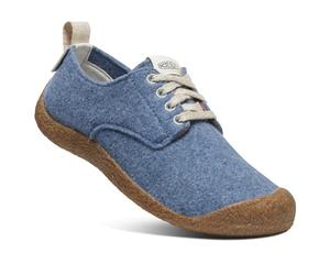 KEEN Femme Mosey Derby Basket, Blue Felt/Birch, 37.5 EU