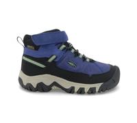 KEEN Unisex-Child Targhee 4 Mid Waterproof Hiking Boots, Skipper Blue/Hemlock, 10