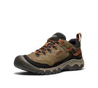 KEEN Men's Targhee 4 Low Height Durable Comfortable Waterproof Hiking Shoes, Sea Turtle/Roasted Pecan, 10 Wide