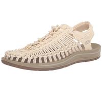 KEEN Men's Uneek Classic Two Cord Sandals, White Cap/Cornstalk, 9