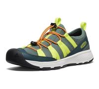 KEEN Mixte Enfant Motozoa Sneaker, Sea Moss Scarlet Ibis, 35 EU
