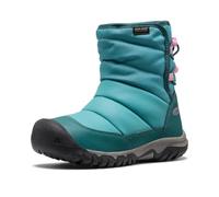 KEEN Puffrider Bottes de neige imperméables unisexes pour enfant, bleu bretagne/rose cachemire, 13