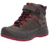 KEEN Redwood Mid Waterproof Mixte enfant Hiking Boot, Steel Grey Red Dahlia, 35 EU