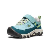 KEEN Unisex-Child Targhee 4 Low Waterproof Hiking Shoes, Reef Waters/Daiquiri Green, 25/26