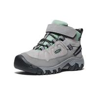 KEEN Unisex-Child Targhee 4 Mid Waterproof Hiking Boots, Alloy/Granite Green, 10