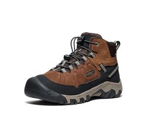 KEEN Unisex-Child Targhee 4 Mid Waterproof Hiking Boots, Bison/Brindle, 7