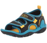KEEN Unisex Kid's Knotch Creek Open Toe Sandal, Black Vivid Blue, 34 EU