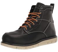 KEEN Utility Men's CSA San Jose 6 Alloy Toe Waterproof Wedge Work Boots, Black/Off White, 11 Wide