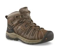 KEEN Utility Men's Flint 2 Mid Height Soft Toe Waterproof Non Slip Work Boots, Black Olive/Brindle, 9.5