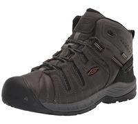 KEEN Utility Men's Flint 2 Mid Height Soft Toe Waterproof Non Slip Work Boots, Steel Grey/Tortoise Shell, 14