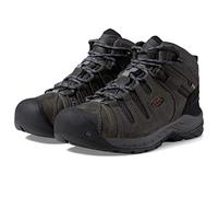 KEEN Utility Men's Flint 2 Mid Height Soft Toe Waterproof Non Slip Work Boots, Steel Grey/Tortoise Shell, 11 Wide