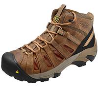 KEEN Utility Men's Flint Mid Steel Toe Work Shoe, Shitake/Rust, 10.5