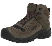 KEEN Utility Men's Reno Mid Height Soft Toe Flexible Waterproof Athletic Work Boots, Dark Olive/Black, 8.5