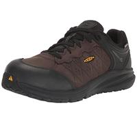 KEEN Utility Men's Vista Energy+ Low Composite Toe Waterproof Leather Industrial Work Sneakers, Coffee Bean/Black, 13