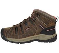 KEEN Utility Women's Flint 2 Mid Soft Toe Waterproof Work Boots Construction, Cascade Brown/Brick Dust, 5