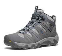 KEEN Women's Headout Mid Waterproof Hiking Boots, Steel Grey/Blue Heaven, 39.5