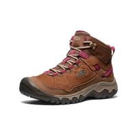 KEEN Women's Targhee 4 Mid Height Durable Comfortable Waterproof Hiking Boots, Bison/Beaujolais, 12