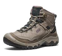 KEEN Women's Targhee 4 Mid Height Durable Comfortable Waterproof Hiking Boots, Brindle/Nostalgia Rose, 5