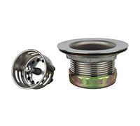 Keeney 878PC Passoire d'évier Junior Duo Bar en Acier Inoxydable avec Panier, Convient aux Ouvertures de 5,1 cm ou 6,3 cm, Chrome Poli, 1