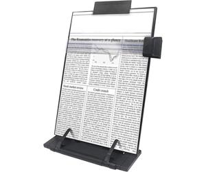 Keenjorika Porte-documents de bureau avec 7 positions réglables, support de documents noir pour bureau, support de copie, support pour discours, support de papier pour saisie de bureau, angle réglable