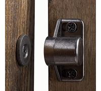 Keenkee Lot de 8 loquets magnétiques pour porte d'armoire avec aimant en néodyme, fermeture magnétique pour placard de cuisine et de placard, métal noir