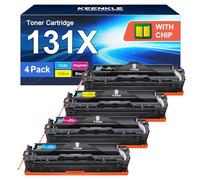 KEENKLE 131 Cartouches de Toner compatibles pour HP 131A CF210A 131X CF210X CF211X CF213X CF212X pour LaserJet Pro 200 Color MFP M276nw M276n M251nw CP1215 CP1515n (Noir Cyan Jaune Magenta,4-Pack)