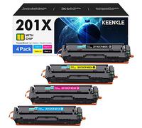 KEENKLE 201X Cartouches de Toner Remplacement pour HP 201X CF400X CF401X CF402X CF403X pour HP Color LaserJet Pro MFP M277dw MFP M277n M252n M252dw MFP M274n (Noir Cyan Magenta Jaune, Pack de 4)