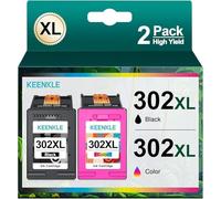 302XL Cartouches d'encre Remanufacturées Compatibles pour HP 302 302XL (Noir et Couleur, Pack de 2) pour Deskjet 3630 3632 2130 Officejet 3830 3831 3833 3835 4650 5220 5230 Envy 4520 4525
