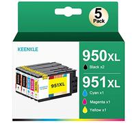 KEENKLE 950XL 951XL Multipack Cartouches d'encre Compatible pour HP 950 et 951 XL pour HP Officejet Pro 8600 8615 8620 8610 8100 276dw 251dw 8625 8630 (2 Noir, 1 Cyan, 1 Magenta, 1 Jaune)