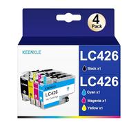 KEENKLE LC426 Cartouche d'encre Compatible pour Cartouche Brother LC426 LC426XL LC-426XL Multipack pour Brother MFC-J4335DW MFC-J4340DW MFC-J4535DW MFC-J4540DW (Noir/Cyan/Magenta/Jaune,4 Pack)