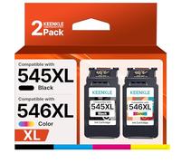 Remplacement pour Canon PG-545XL CL-546XL Cartouches d'encre (Noire + Couleur XL) PG-545 CL-546 XL 545 546 XL pour Pixma MX495 TR4550 TR4551 TS3150 TS3151 MG2450 MG2500 MG2950 MG2950S MG2550S MG2555S