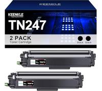 KEENKLE TN-243BK TN-247BK TN243BK TN247BK Toner Compatible pour Brother TN-243 TN-247 TN 243 247 MFC-L3750CDW MFC-L3770CDW DCP-L3550CDW HL-L3230CDW HL-L3210CW MFC-L3710CW (2 Noir)