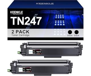 KEENKLE TN-243BK TN-247BK TN243BK TN247BK Toner Compatible pour Brother TN-243 TN-247 TN 243 247 MFC-L3750CDW MFC-L3770CDW DCP-L3550CDW HL-L3230CDW HL-L3210CW MFC-L3710CW (2 Noir)