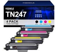 KEENKLE TN247 TN-243CMYK Cartouche de Toner Compatible pour Brother TN243CMYK TN243 pour DCP-L3550CDW MFC-L3750CDW MFC-L3770CDW HL-L3210CW HL-L3270CDW MFC-L3710CW (Noir Cyan Jaune Magenta, Pack de 4)