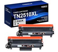 KEENKLE TN2510XL Toner TN2510 XL Cartouche pour Brother TN-2510 XL TN2510 pour Brother MFC-L2800DW DCP-L2620DW HL-L2400DWE MFC-L2827DW HL-L2445DW DCP-L2660DW MFC-L2860DW (Noir, 2 Pack)
