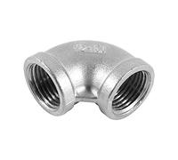 Keenso 1/2 "Connexion en Acier Inoxydable -lbow Adaptation à 90 Degrés pour la Connexion et le Couplage du Tuyau, Haute Résistance et Durable, adapté aux Applications Sanitaires