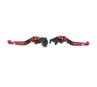 Keenso 1 Paire de Leviers de Frein Pliants pour Moto, Poignée D'embrayage Réglable en Aluminium CNC avec Conception Ergonomique pour YZF R125 MT125 2014 2022 (rouge)
