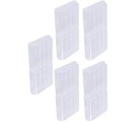 Keenso 10 PCS Boîtes de Rangement de Support de Batterie en Plastique Durable pour L'organisation et la Protection des Batteries AA AA, Parfaites pour les Voyages ou le Camping, Claire
