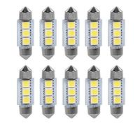 Keenso 10pcs Ampoules LED Feux de Lecture,ampoules LED SMD 12V 36MM Éclairage Intérieur de Voiture Lampe Dôme pour Voiture Plaque D'immatriculation Lumières Blanc