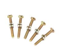 Keenso 10pcs de Long-vie en Zinc Plaque en Carbone en Acier de Meubles avec des Noix pour les Armoires de Cuisine à Connexion en Bois Armoires