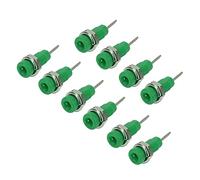 Keenso 10pcs J.40003 Bananas 2 Mm - Base de Panneau de Jack pour Instrument électronique, Bonne conductivité électrique, Installation Simple, Large Utilisée (GREEN)