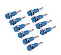 Keenso 10pcs J.40003 Bananas 2 Mm - Base de Panneau de Jack pour Instrument électronique, Bonne conductivité électrique, Installation Simple, Large Utilisée (BLUE)