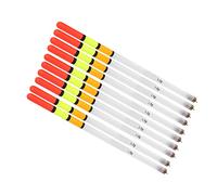 Keenso 10pcs Kit de Bobber de Pêche, Flotteurs de Pêche en Plastique Assortiment de Tubes de Canne à Pêche Appâts Polyvalents pour l'Alimentation des Poissons (3.0 White)