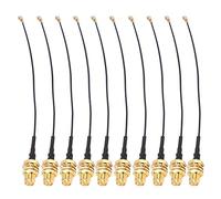 Keenso 10pcs SMA sur Le Câble D'extension IPX (U.FL). Haute Précision du Câble de Remplacement de 10 Cm à Comptage Rapide pour L'alimentation D'antenne [Laiton]