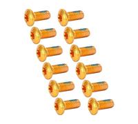 Keenso 12 Pièces M5 VTT Frein à Disque Rotors Boulons Vis Vélo Disque de Frein Vis (Gold